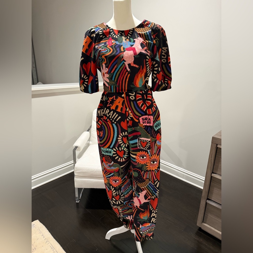 FARM Rio Multicolor Graphic Jumpsuit